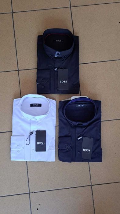 Koszula męska mały znaczek burberry boss eleganckie RL hit Premium