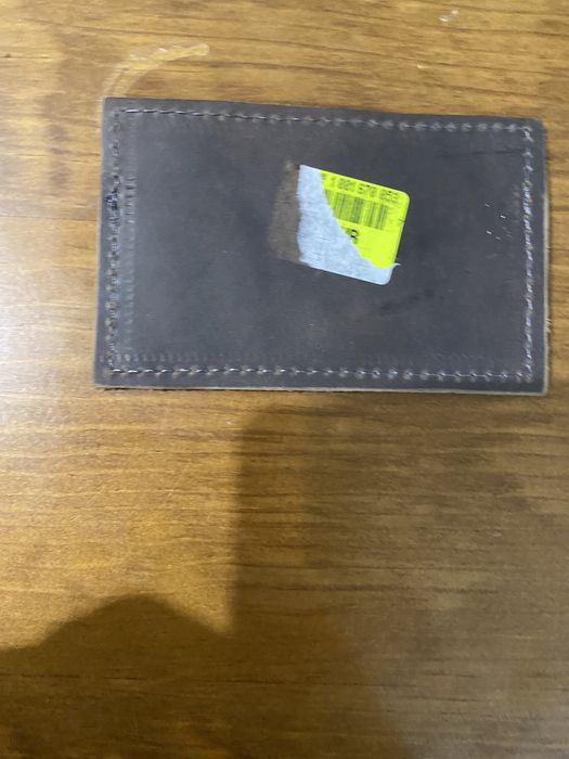 Carteira para cartão de crédito em pele genuína