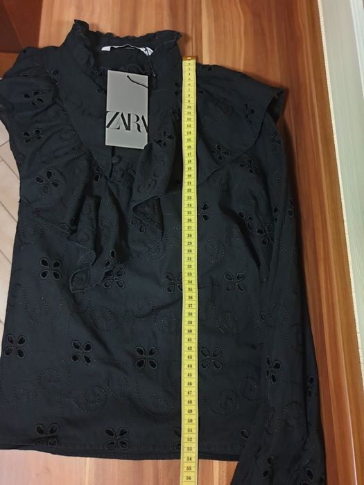Новий топ XS блуза Zara 100% коттон жіноча бавовна хлопок сорочка рубашка кофта водолазка гольф кружево вишивка вишиванка cos Massimo Dutti