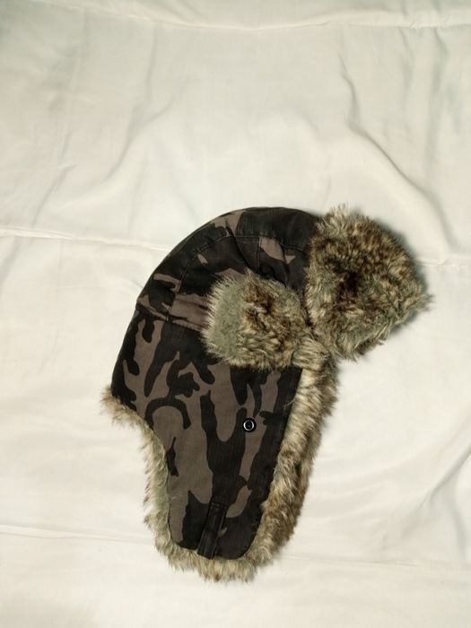 Шапка ушанка камуфляжного цвета