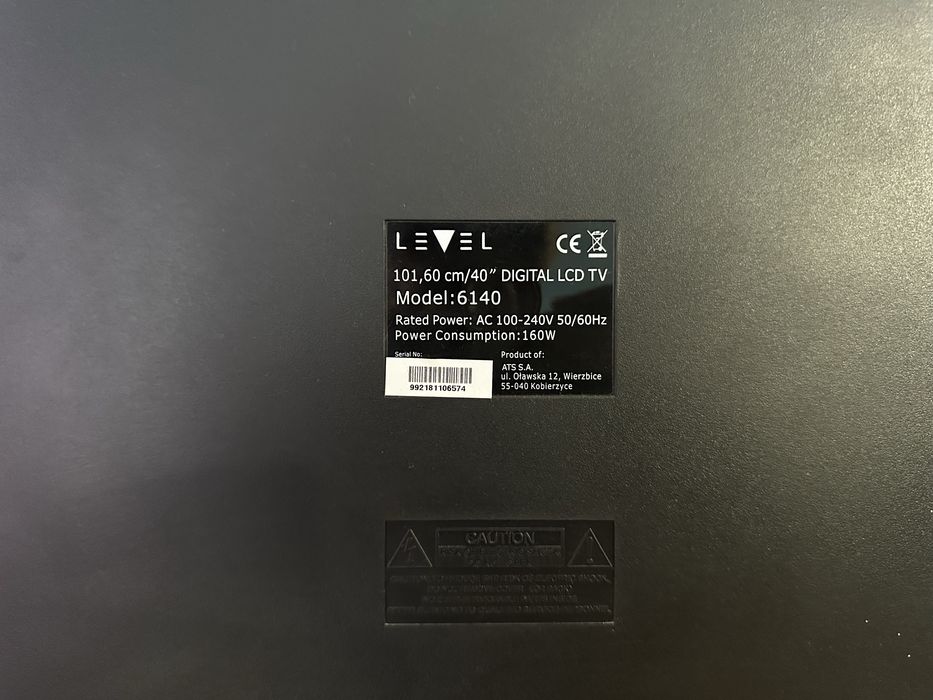 Telewizor firmy Level 40 cali