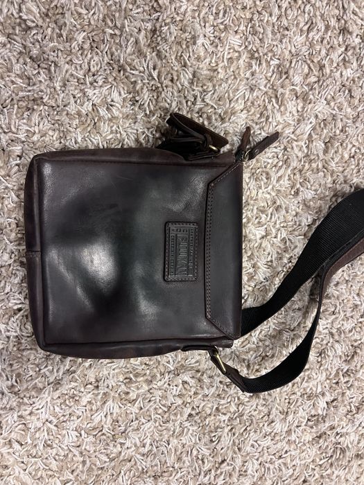 Шкіряна чоловіча сумочка SULLIVAN темно коричневий колір