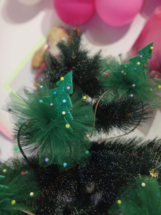 Новорічний обруч Ялинка. Дитячий обруч. Обідок