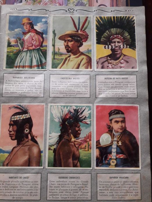 Rara Caderneta de Cromos das Raças Humanas .Antropologia, antiguidade.