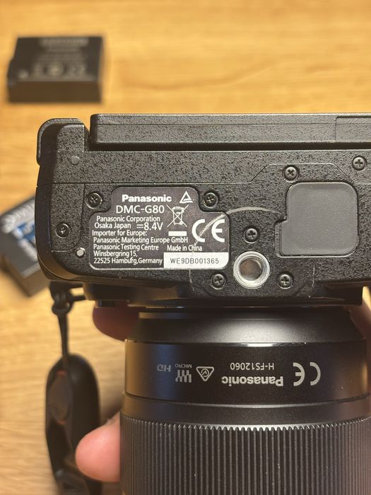 Aprat Panasonic Lumix G80 + 12-60mm + 25mm + 2 akumulatory