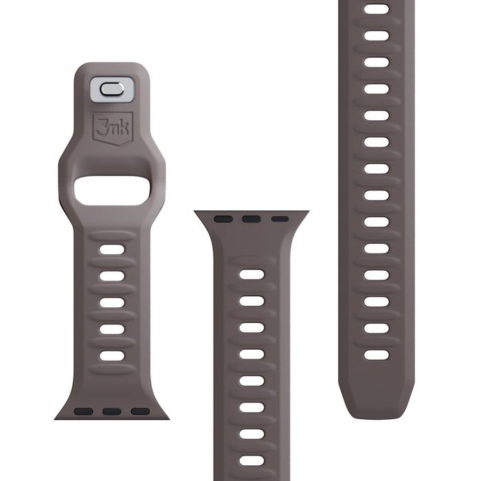 Pasek silikonowy 3mk Silicone Watch … 42 / 44 / 45 / 49 mm - brązowy