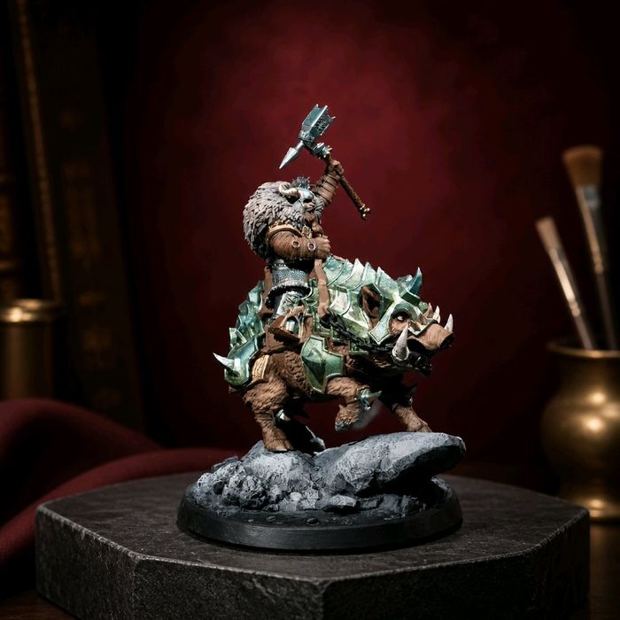 Krasnolud Jeździec Figurka 32mm 14K zgodna z DnD RPG Pathfinder Warham