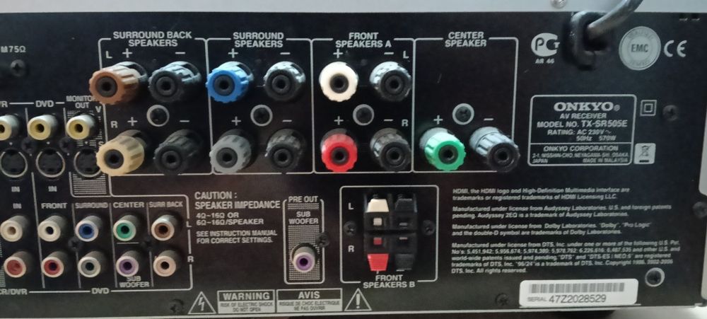 Home Theater Surround Onkyo TX-SR505 7.1
