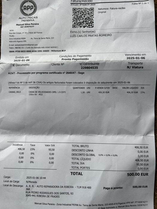 Caixa velocidades m32 astra