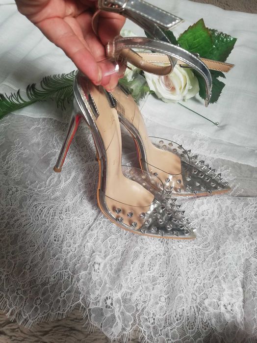 Ch. Louboutin Przezroczyste Szpilki ćwieki   rozm. 35