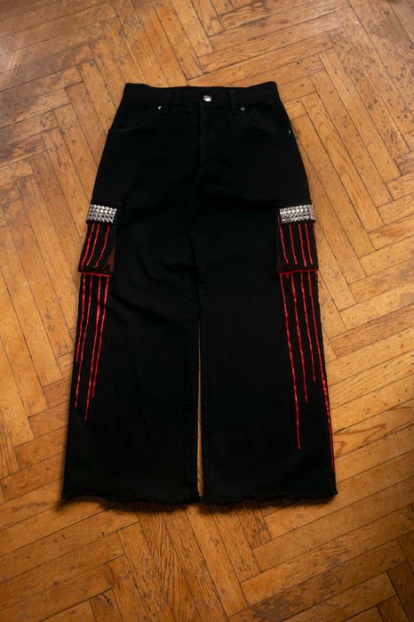 Джинсы Blood Eater, пошив по индивидуальныйм размерам /rick owens, opium, jaded london, y2k, number nine, flared, denim