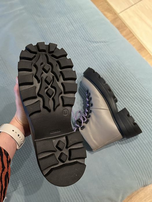 Зимові чоботи хайкери шкіряні сірі Artell shoes 37,5 розмір
