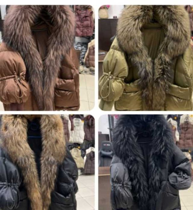 Kurtka puchowa zimowa nowa kolekcja lisy