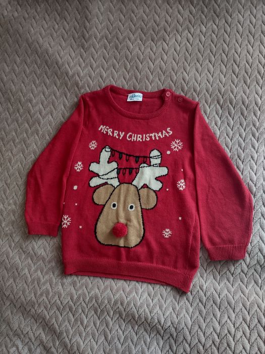 Светр новорічний, кофта з оленем на 2-3 роки
