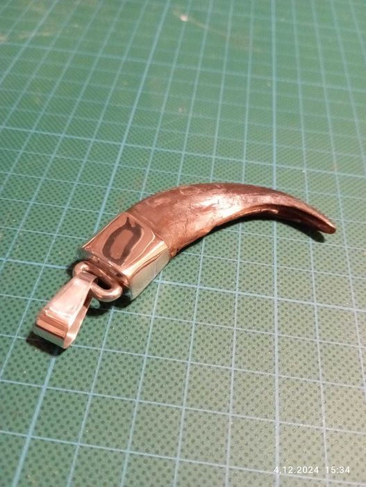 Pazur niedźwiedzia oprawiony w srebro 925