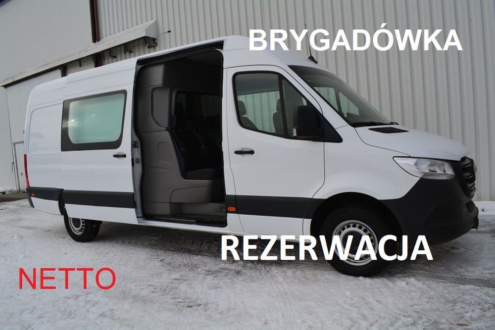 Mercedes-Benz Sprinter 314 CDI BRYGADÓWKA MAXI 907  skrzynia paka doka fabryczna brygadówka HAK 3,5T 6-cio osobowy