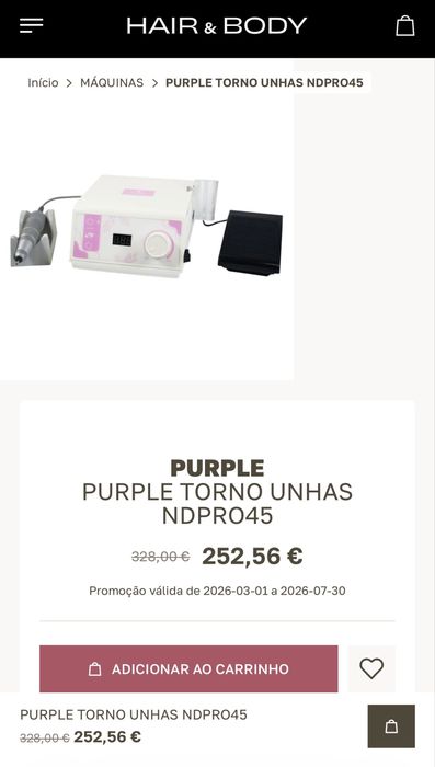 Broca unhas ND Pro 45 Purple