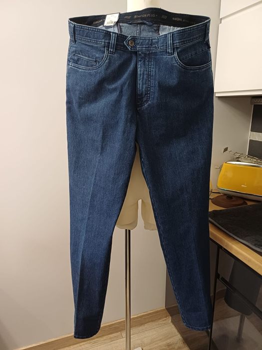 Nowe spodnie męskie niebieski jeans Brühl rozm XL (52)