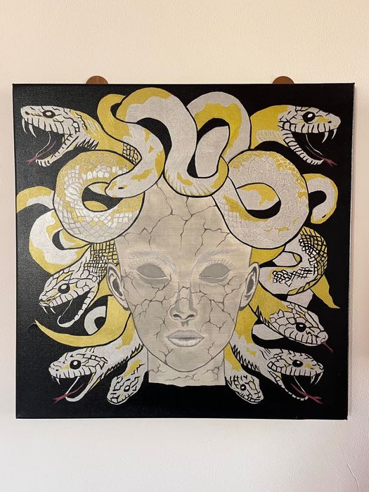 Quadro feito à mão - Medusa64730026336129120