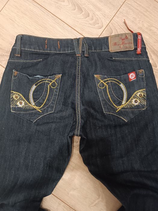 Baggy Miss Me spodnie z niskim stanem low waist y2k