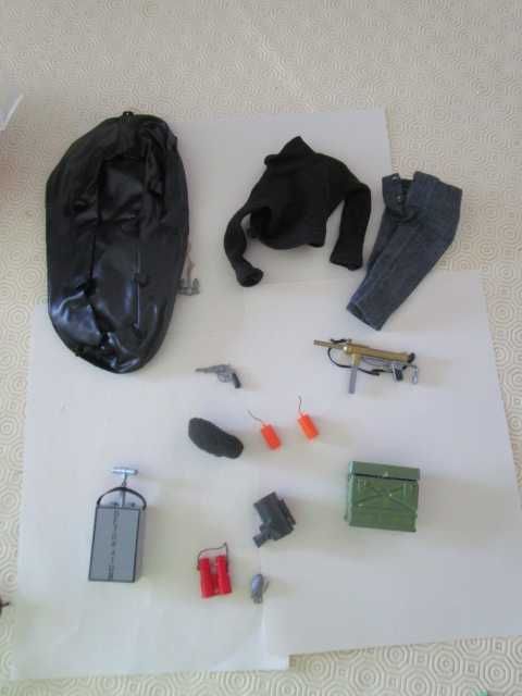 farda original action man anos 70 Palitoy Sabotador