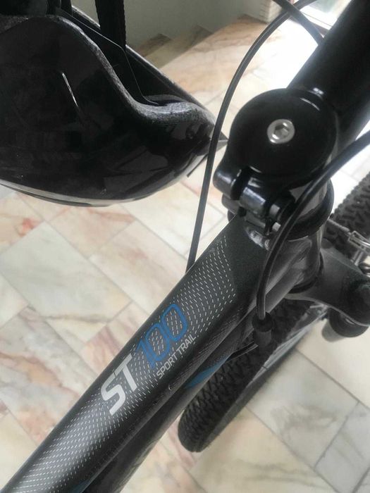 Bicicleta Rockrider BTT ST 100 Sport Trail preta