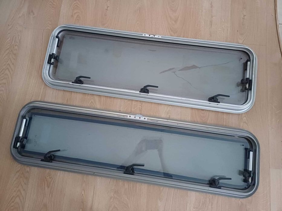 Okno uchylne w ranie 120x30 i 110x35 przyczepa kempingowa kamper