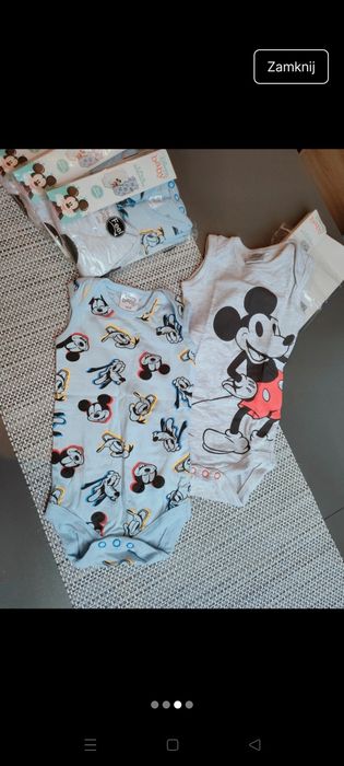 Body niemowlęce dwupak Disney dla dziewczynki i dla chłopca