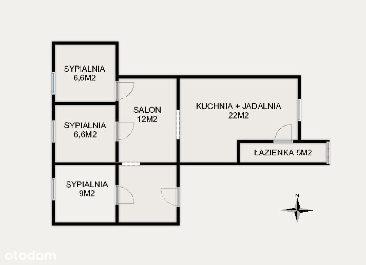 4 -pok. 70m2 *Chrzanów-Centrum* kamienica
