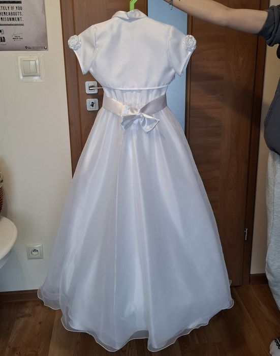 sukienka komunijna w komplecie z bolerkiem