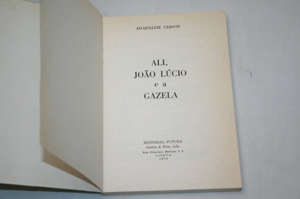 Livro: Ali, João Lúcio e a Gazela de Jacqueline Cervon