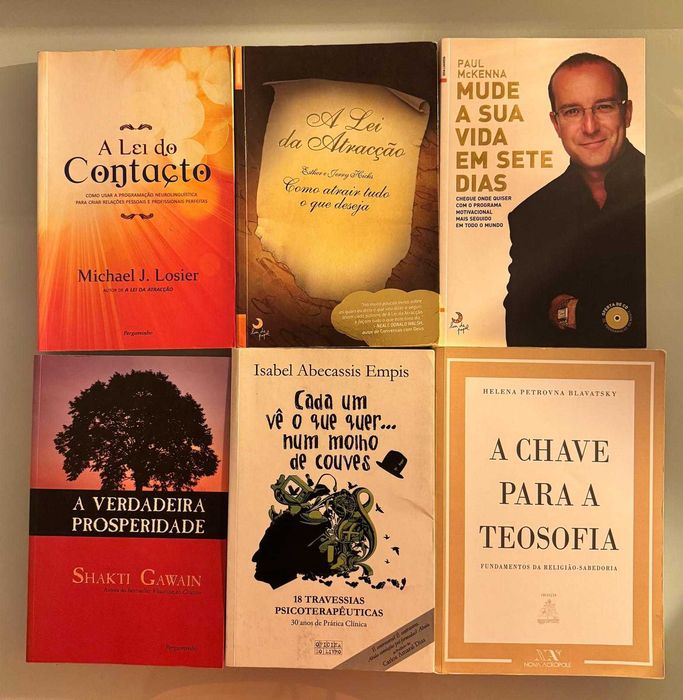 Livros de Espiritualidade, Psicologia e Desenvolvimento Pessoal , Teosofia, Auto Ajuda, Neurociência, Daniel Amen, Chopra, Damásio, Tolle .