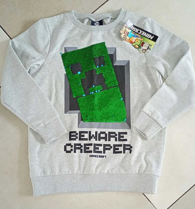 Bluza chłopięca z nadrukiem Maincraft roz. 134cm