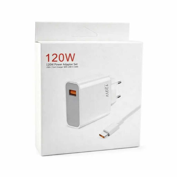 Зарядное устройство USB 120W кабель Type-C , Быстрая зарядка телефона