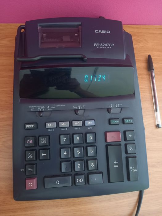 Calculadora de secretária Casio FR-620TER números grandes e bem visíve
