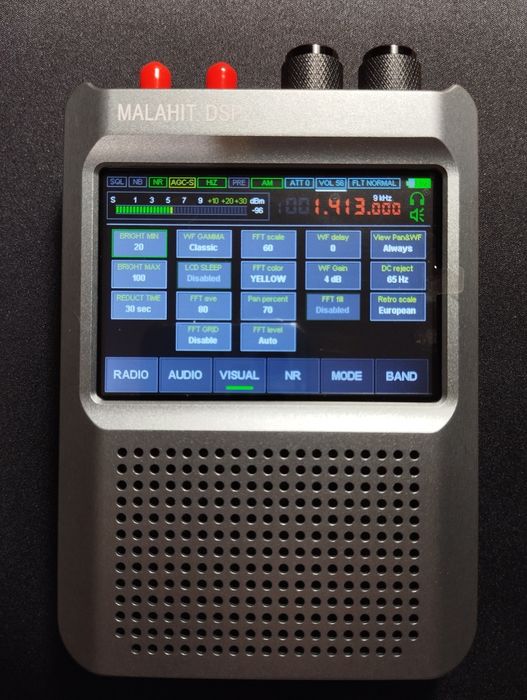 Радіоприймач Malahit DSP2 SDR 10кГц-380МГц 404МГц-2ГГц FW2.40 5000мАг
