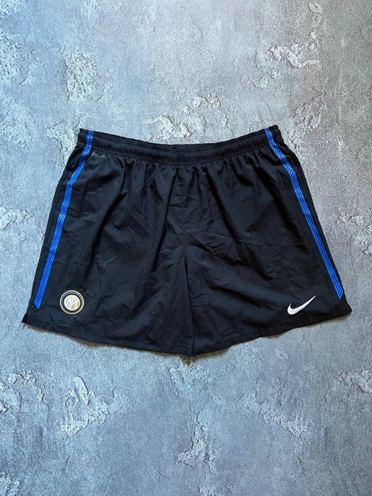 Вінтажні футбольні шорти Nike Inter Найк Інтер Великий Логотип Колір Чорний Розмір ХЛ