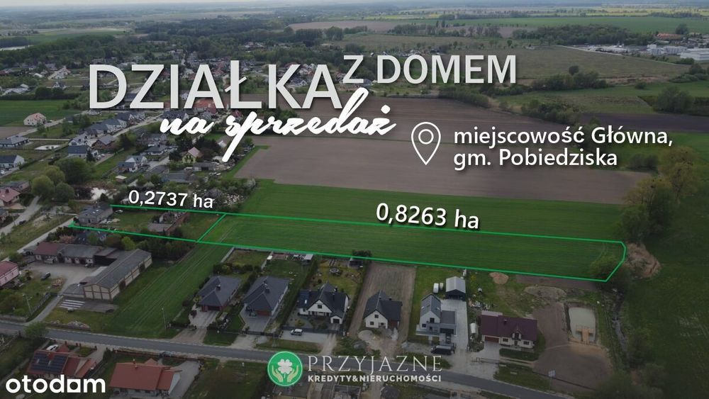 Ogromna działka z domem - miejscowość Główna, gm. Pobiedziska