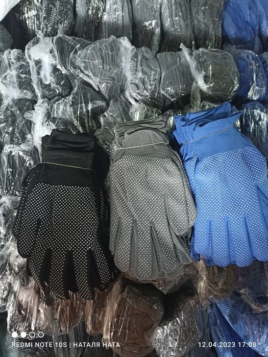 Є Гурт.Рукавиці робочі стрейчеві мікрокрапка.Перчатки