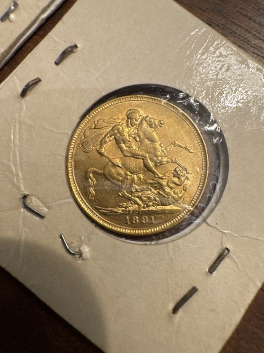 2 Moedas Libras de Ouro - Vitório 1891 e George V 1931