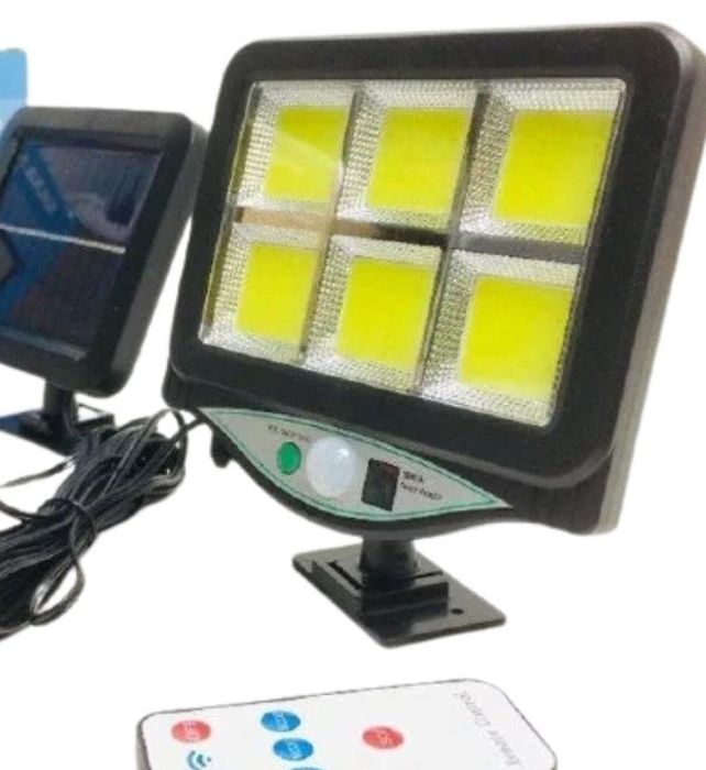 Прожектор фонарь с датчиком движения на солнечной батарее bk 128 6cob