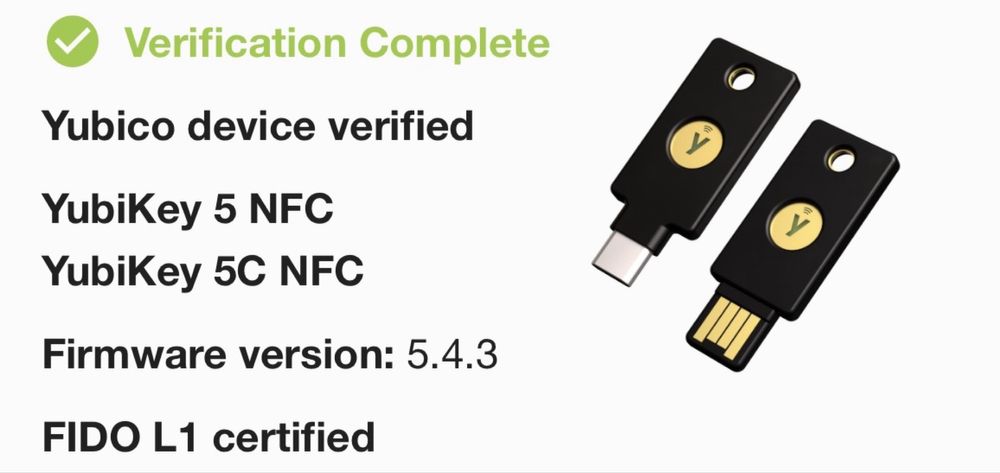 Ключ безпеки YubiKey 5C NFC, USB-C, Yubico