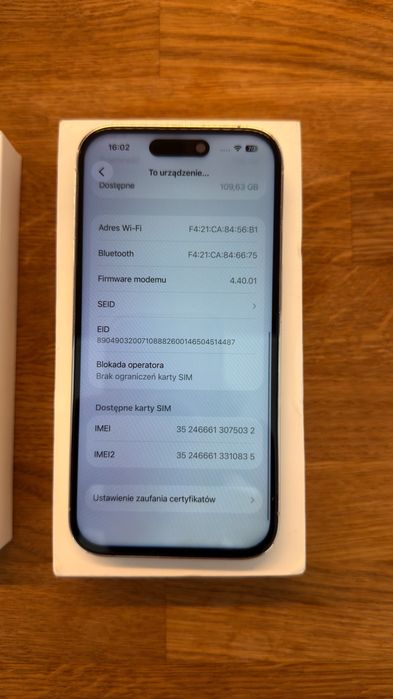 iPhone 14 Pro 128B Biały | bateria 100%