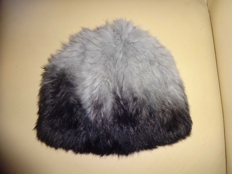 BLACK LILY 100% Rabbit Fur futrzana czapka naturalne futro królika
