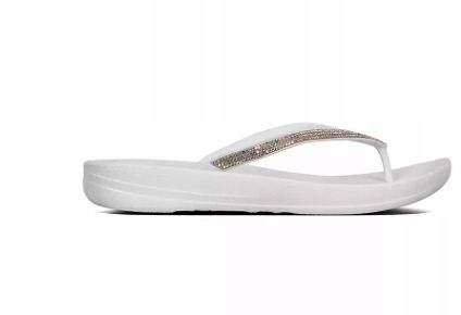 Fitflop damskie japonki białe z cyrkoniami na lato 41 1żeo