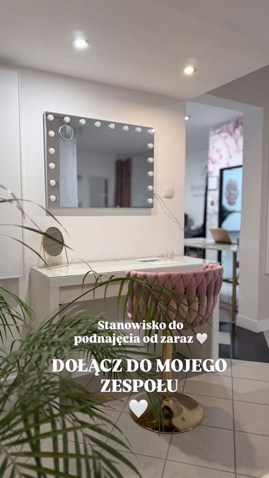 Podnajmę stanowisko do przedłużania włosów  w salonie kosmetycznym