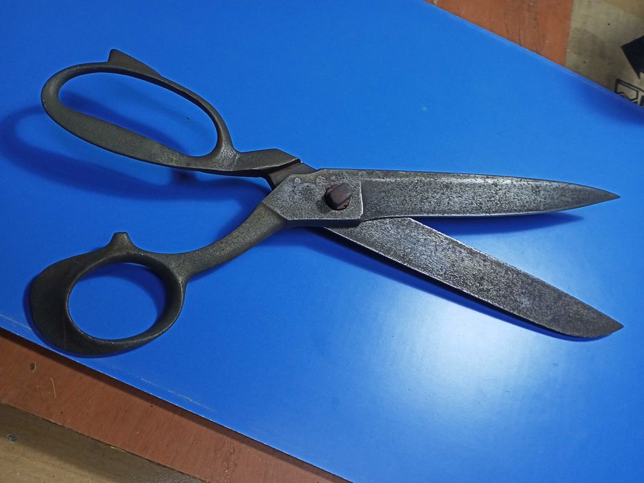 Tesoura couro tecido lã ovelhas