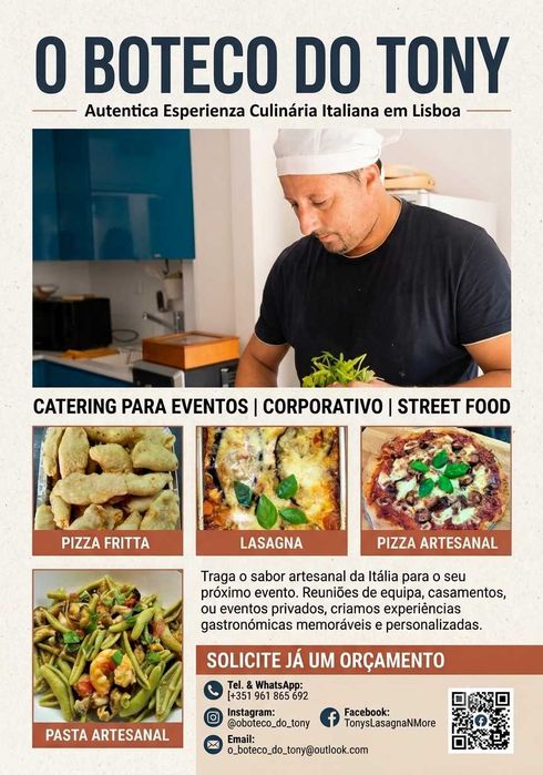 Catering Italiano e Street Food para Eventos - O Boteco do Tony