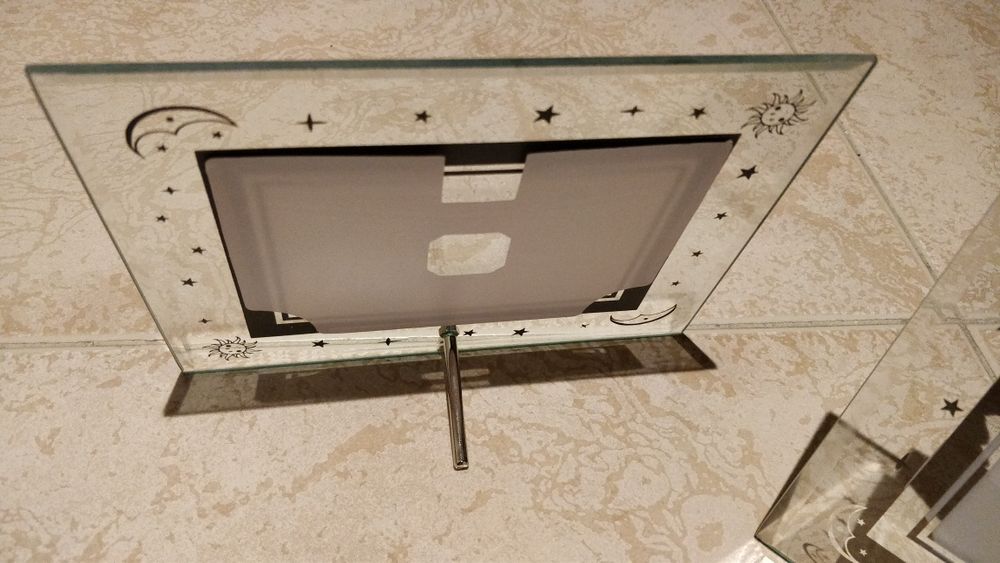 LOTE de porta-fotos em Vidro