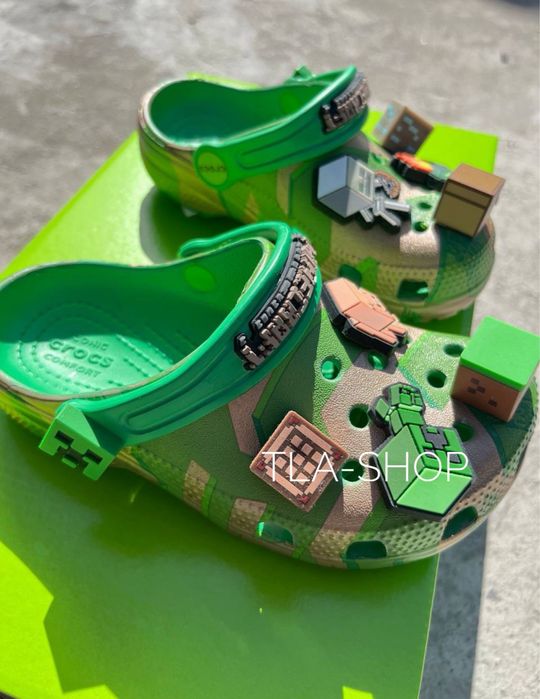 New! Сабо Classic Minecraft Crocs крокси для  хлопчиків